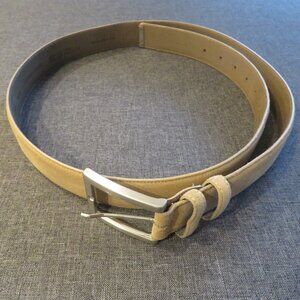 Tan HUGO BOSS Suede Belt. Size 42. Handmade in Italy.